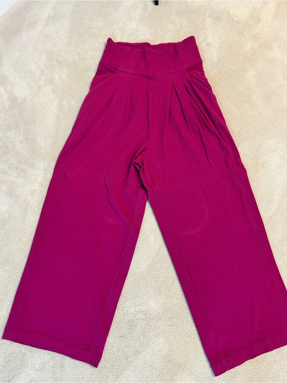Free People Wide-Leg Pants - Magenta